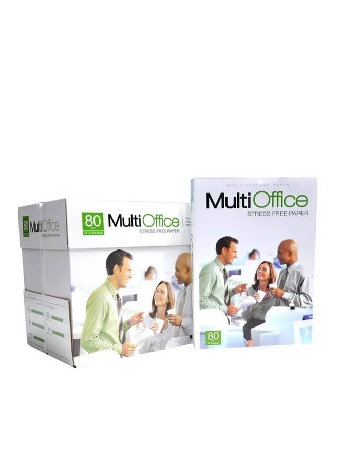 مالتي أوفيس كرتونه ورق تصوير Multi Office مقاس A4 وزن 80 جم – 500 ورقة فى 5 باكيت (2500 ورقة) - Image 3
